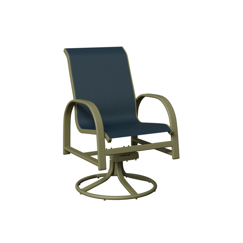 Chaise de salle à manger pivotante Amma, Marine, Aluminium vert sauge