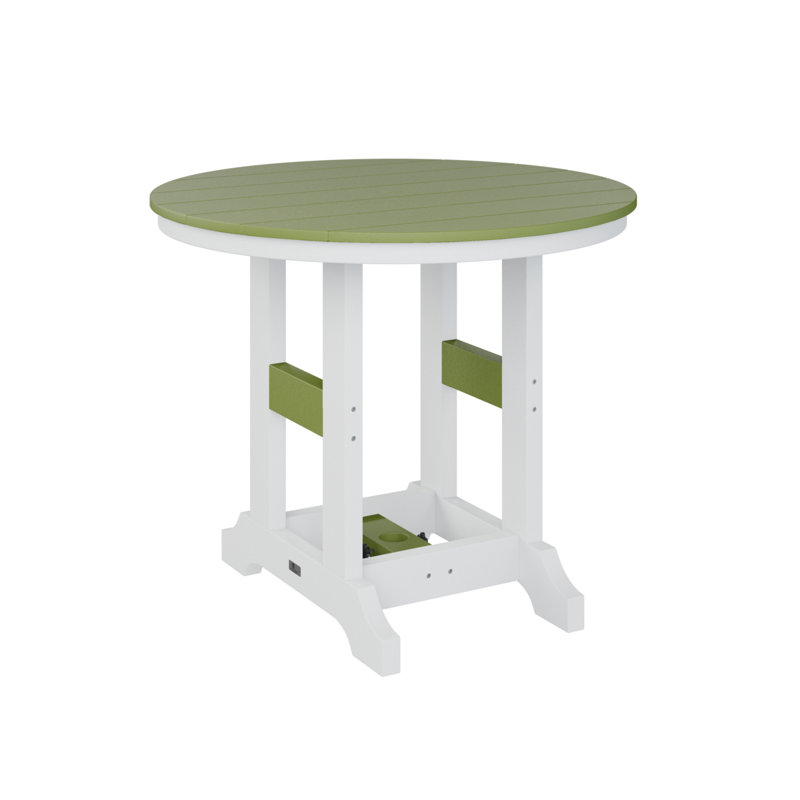 Table de bar berlinoise berlinoise classique Berlin, Vert kiwi, H 35,87 po x l 48 po x P 48 po