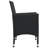  Dining Set Black Solid Acacia Wood 5 Piece Set Ergonomic-1870467907