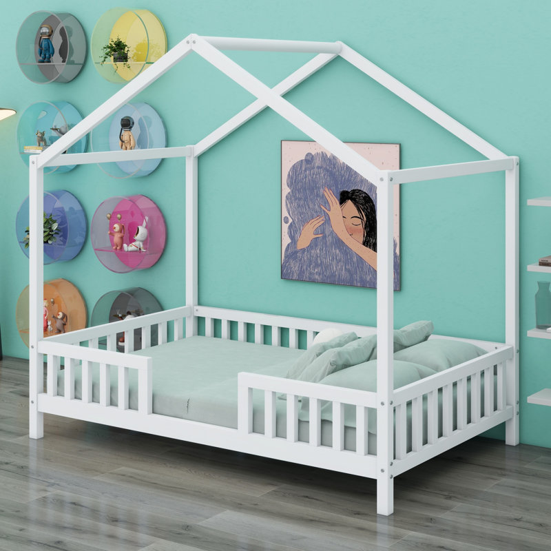 Lit sur pied Montessori, Lit simple, Blanc