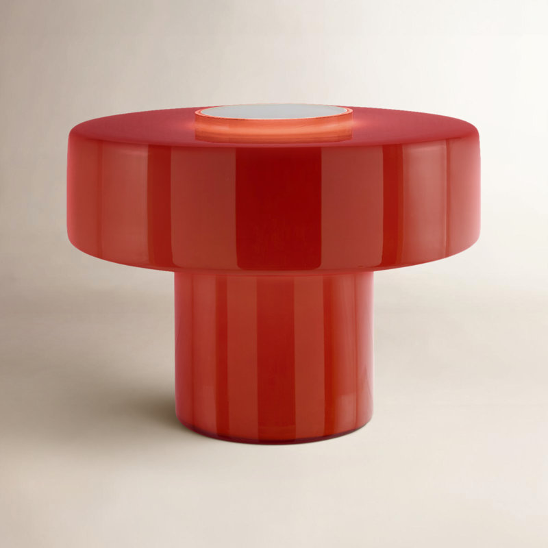 Lieselot Rainville Table Lamp, Cherry Red