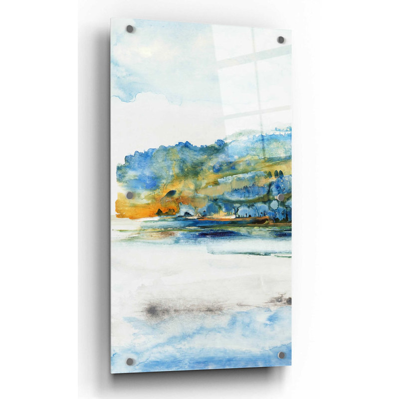 «Island Mist I» par Tim O'Toole, art mural en verre acrylique, H 48 po x l 24 po