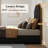 Duncanville Upholstered King Platform Bed, Black-1382240519-1382240518