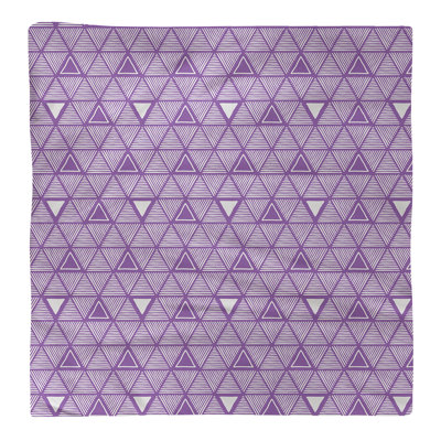 Serviette de table en coton à triangles dessinés à la main