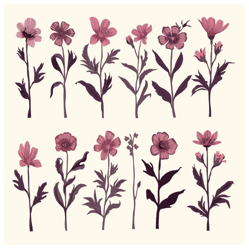 Édredon rose à motif de fleurs sauvages, Très grand lit
