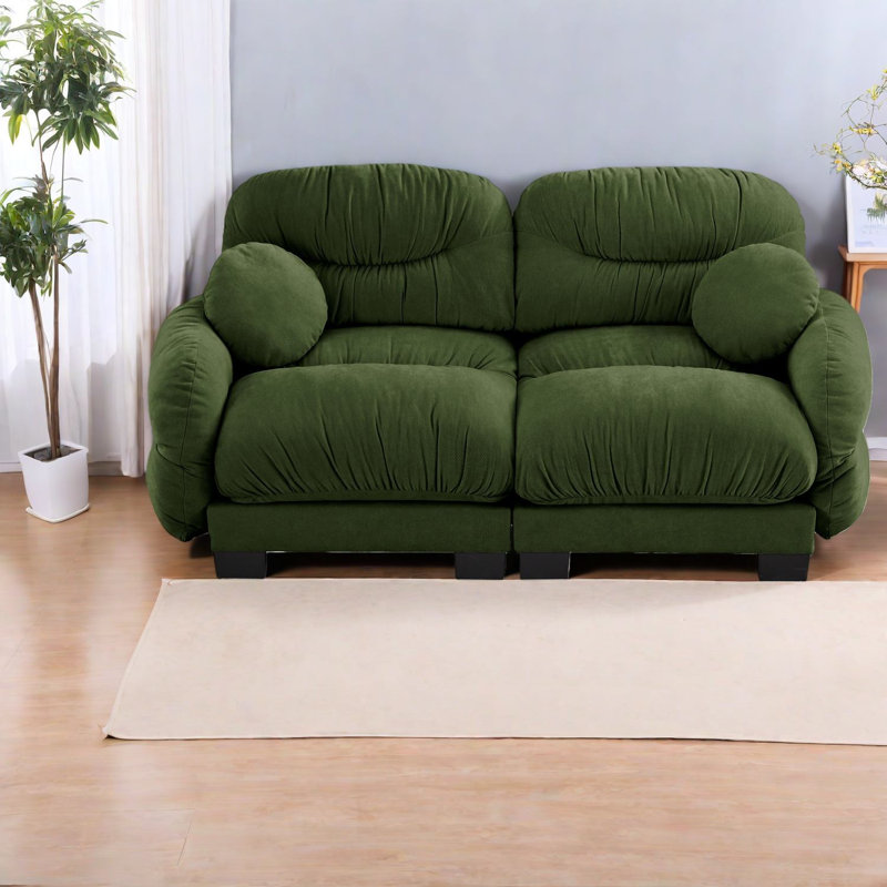 Compression Cozy Sofas Chenille 2 Seater Modern Modular Home Living