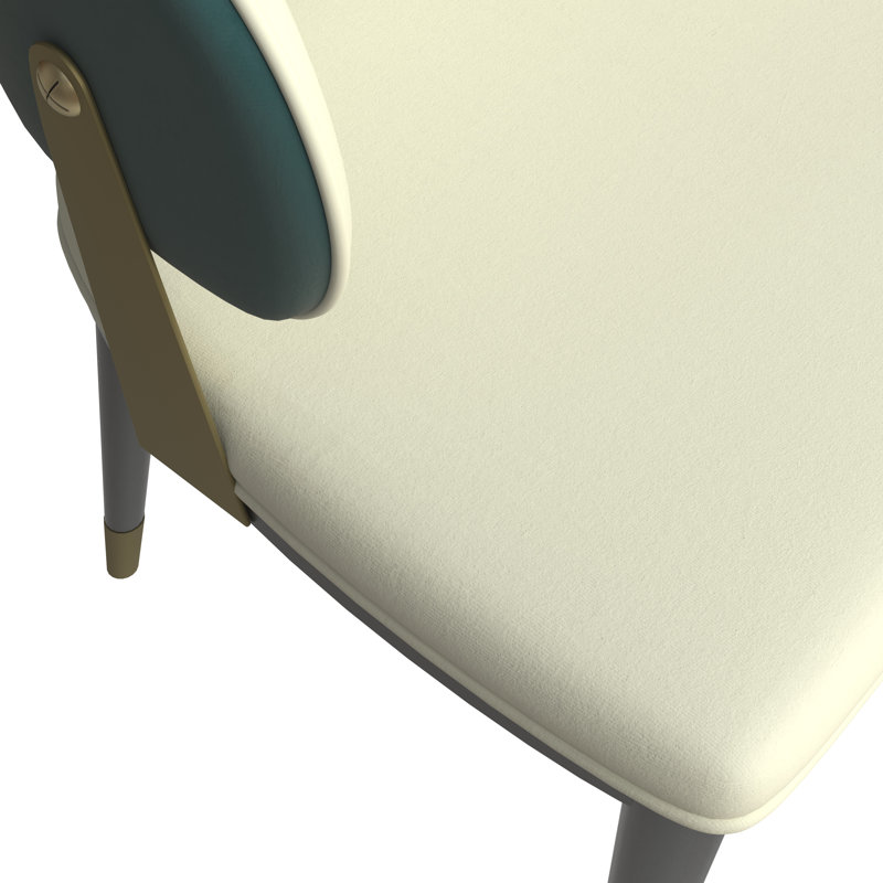 Chaise de salle à manger moderne Hunsaker, Vert, Simple