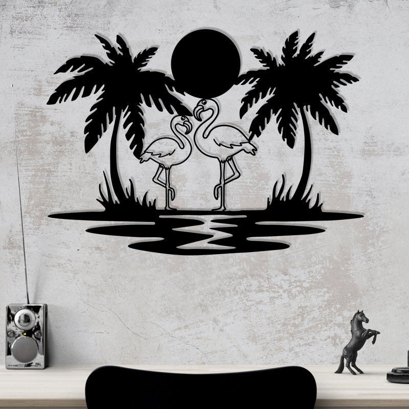 Elegant Decorative Metal Wall Accessory, Black Finish, 23.6 x 16.5 inches | 100% Metal Construction, Thickness: 0.05 inches | Stylish Home Décor for Living Room, Bedroom, or Office, Durable and Eye-Catching Design