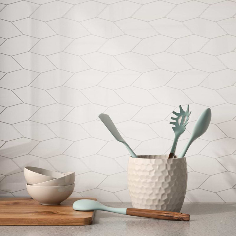 Minera 2x5 Foliage Polished Marble Look Porcelain Mosaic Tile