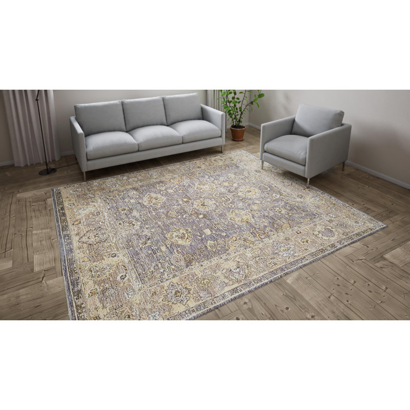 Grey Traditional Wool Rug - 8'3" x 9'7"