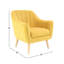 Fauteuil d'appoint capitonné en tissu-24389089