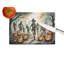 Zombies Spooky Halloween Glass Cutting Board Large