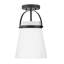 Luminaire campagnard à lumière simple Tori avec abat-jour opale tubé-69559455-69559460