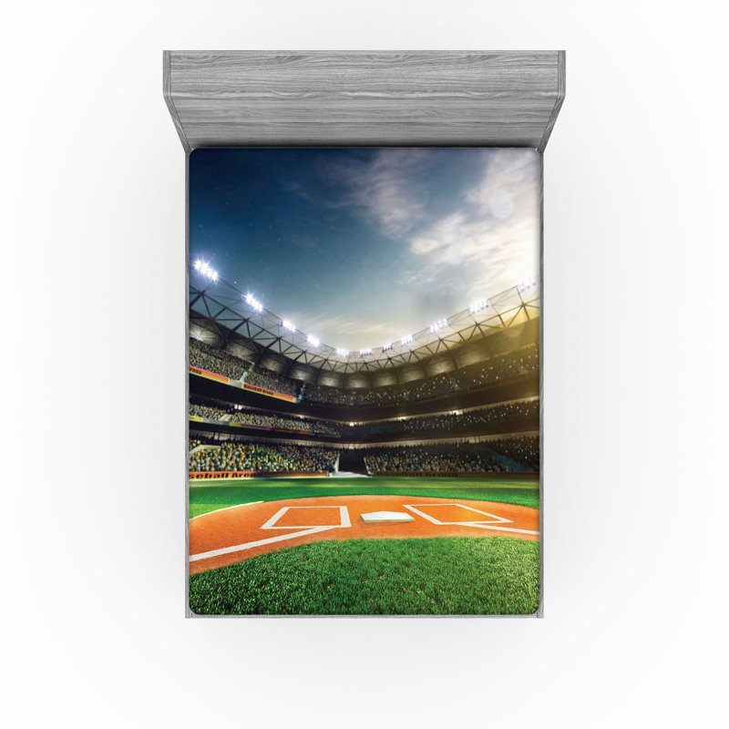 Multicolore Ambesonne Sports, Drap-housse pour très grand lit californien