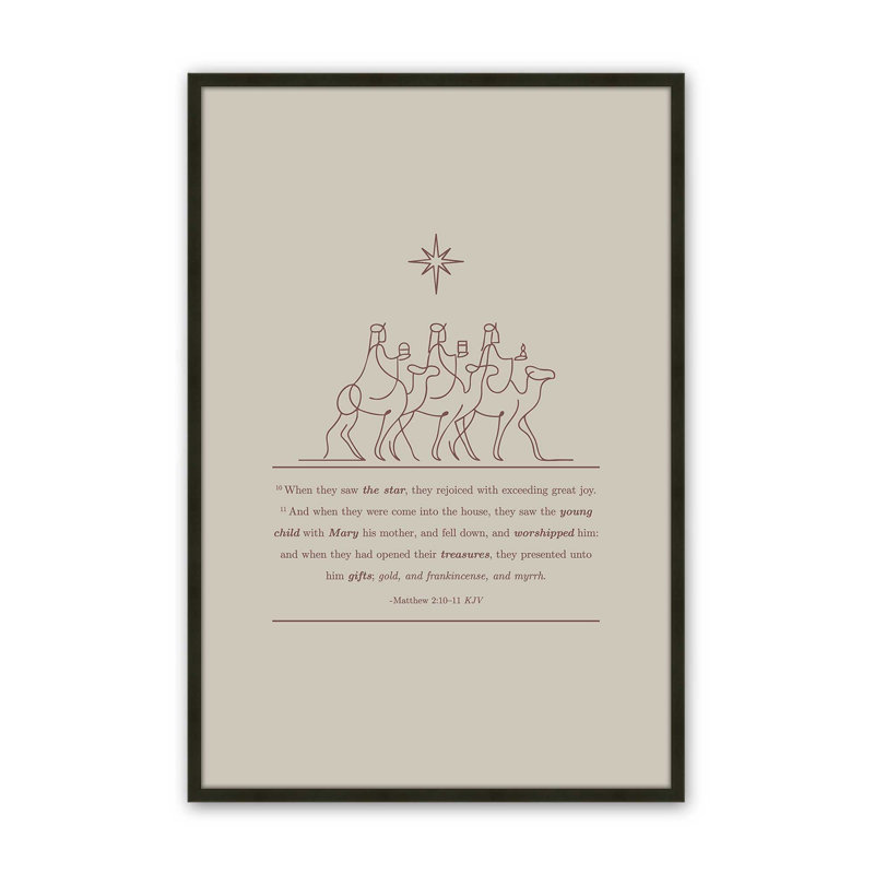 «Guidé par l'étoile», reproduction d'art, 24 po x 36 po, Noir satiné