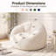 Velvet Bean Bag Chair-1423464480