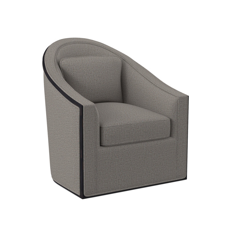 Fauteuil pivotant Academy, Ébène rétro, Lin de Venise