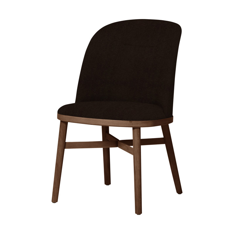 Bund Upholstered Dining Chair, Steelcut Trio 124, Natural Walnut