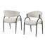 Chaises de salle à manger rembourrées avec pieds en métal (ensemble de 2)-1352564375