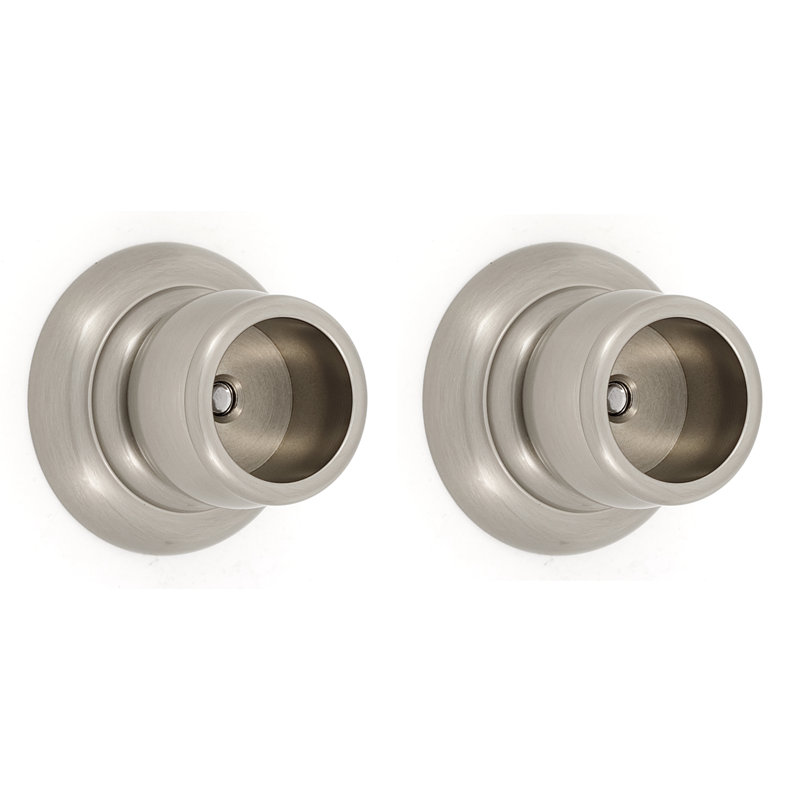 Support de tringle de douche, Nickel satiné