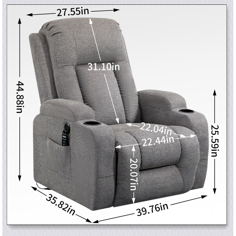 Fauteuil inclinable Power Lift de 350 lbs Infinity, Brun