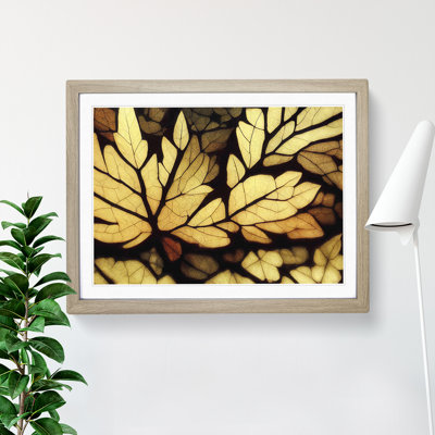 Sculptured Autumn Leaf - Framed Print