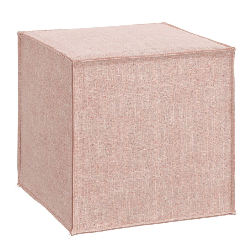 Repose-pieds Cohle, Lin quartz rose texturé Zuma