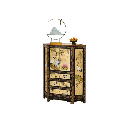 Nouveau meuble d'appoint en bois massif peint chinois