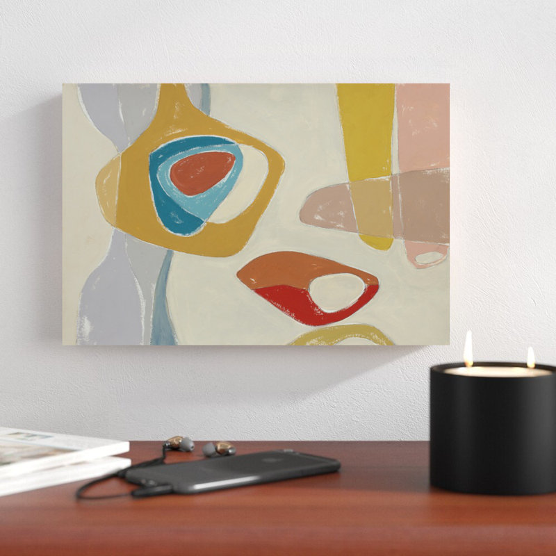 «Tidelands Abstract III» par Rob Delamater - peinture sur toile tendue, H 8 po x l 12 po
