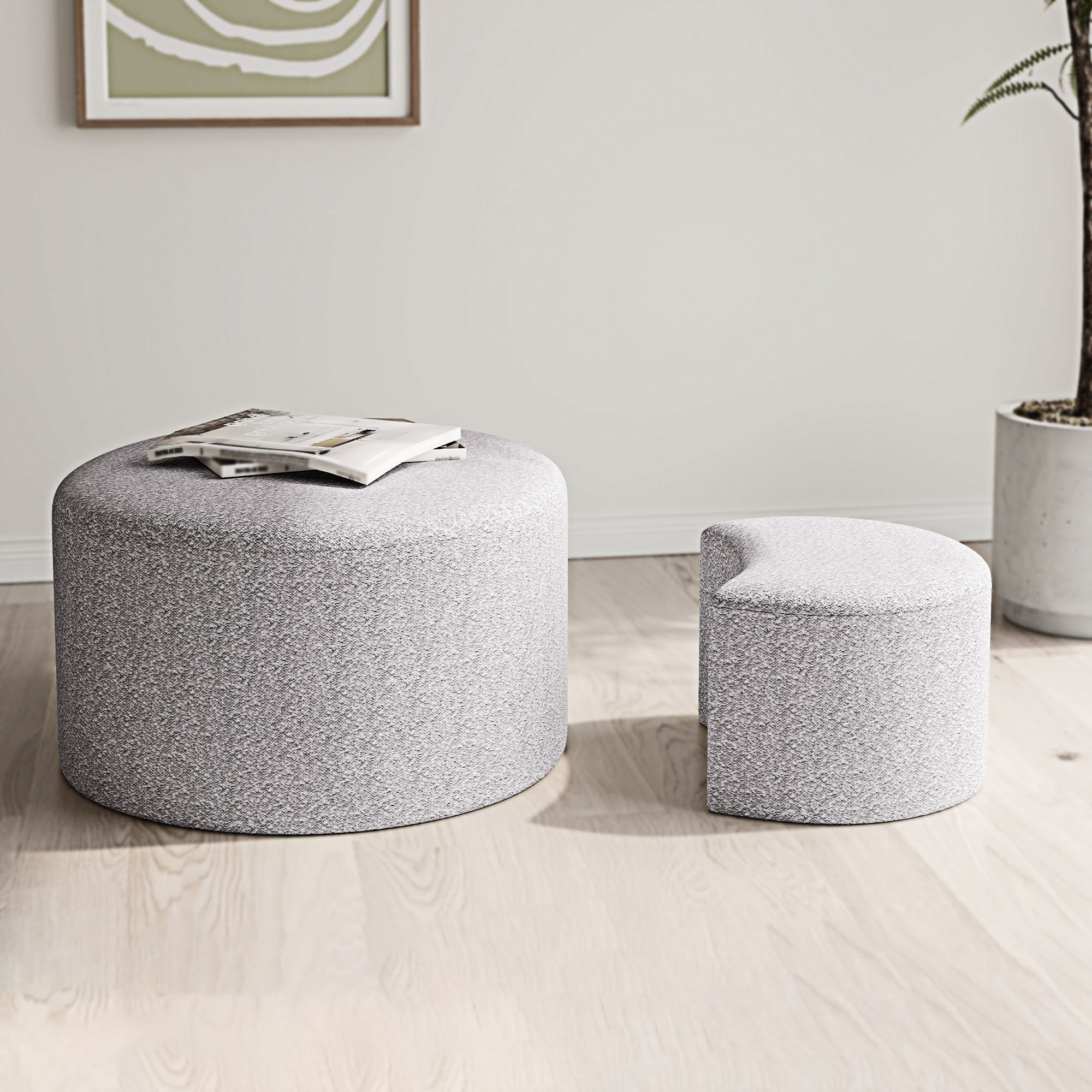 Latitude Run® Upholstered Nesting Coffee Tables | Wayfair