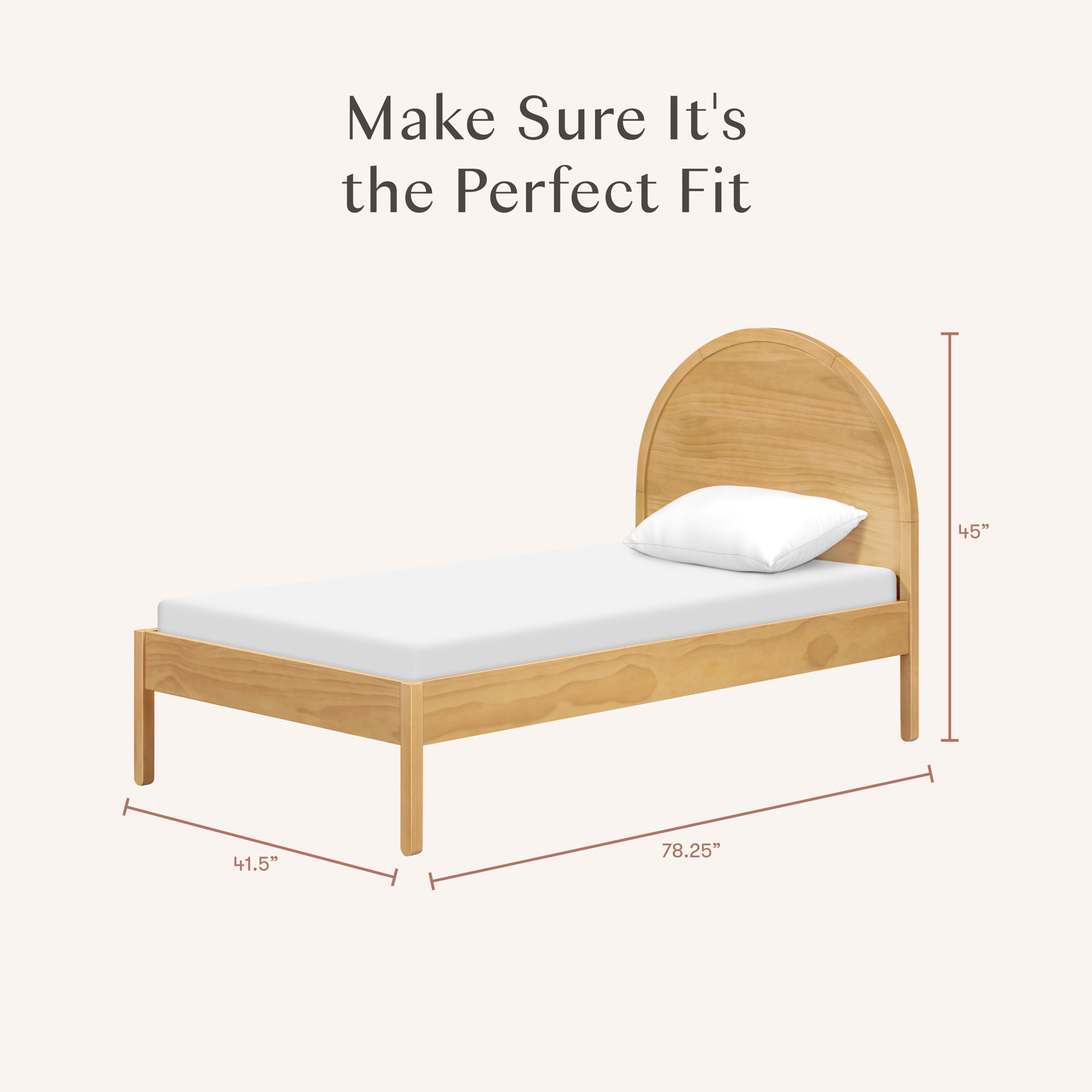Bondi Platform Bed, Honey, Twin