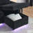 Modern Chenille Multi-functional Pull-Out Bed Sofa with Retractable Table and LED Lighting-511562392