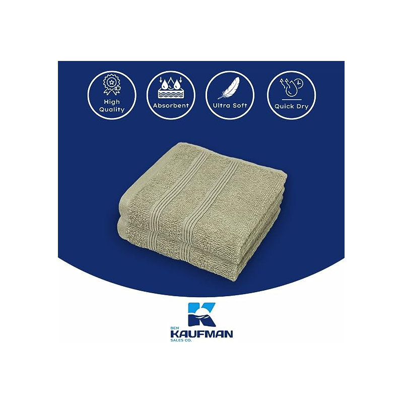 Genadijus 100% Cotton Midweight Washcloth, Linen
