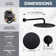 9-Spray Patterns With 1.8 Gpm 12 In. Wall Mount Shower System With Two Showerhead
