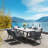 Rectangular Patio Dining Set with Cushions-980400066-978634513