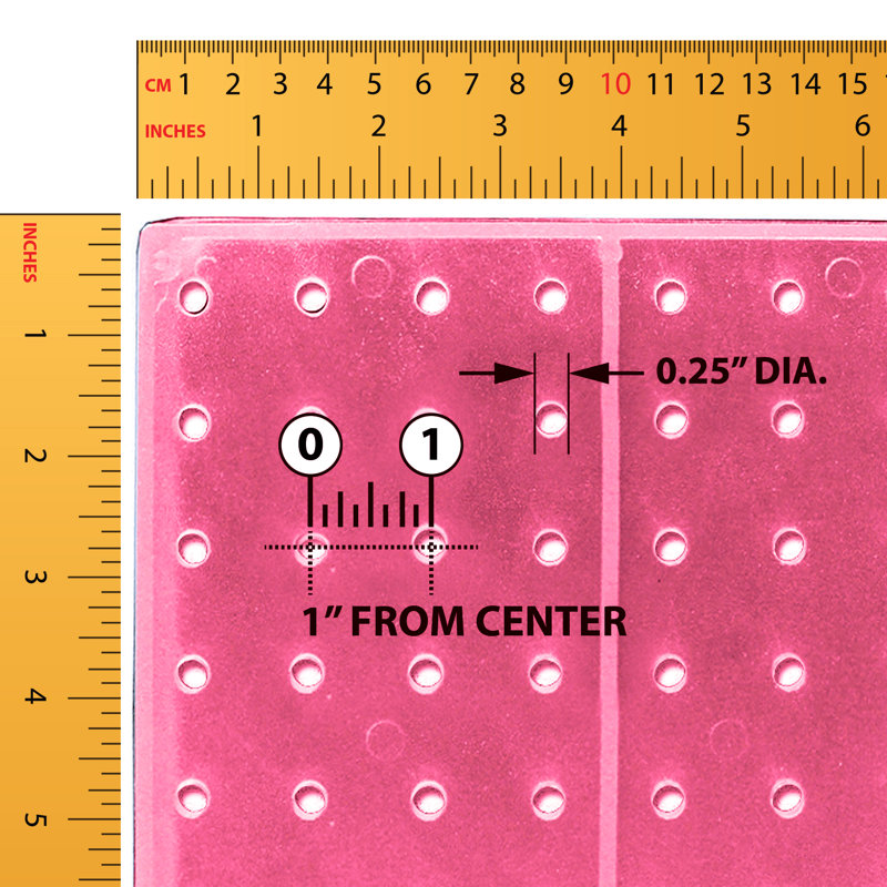 Four-Sided Revolving 8"W x 20"H Pegboard Counter Display w/24 4" Hooks