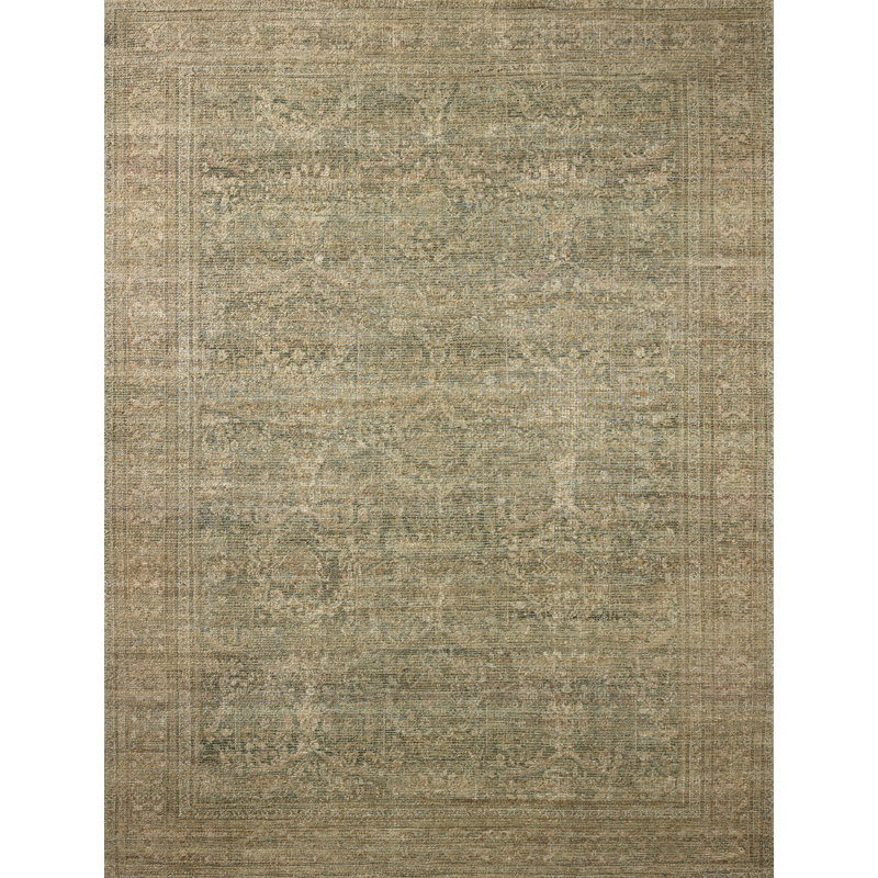 Tapis lagon / rouille Magnolia Home par Joanna Gaines x Loloi Oakley, 8 pi 6 po x 11 pi 6 po