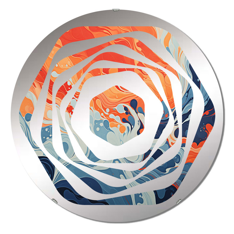 Baljinder - Miroir décoratif Amorphe, 23,6 po x 23,6 po