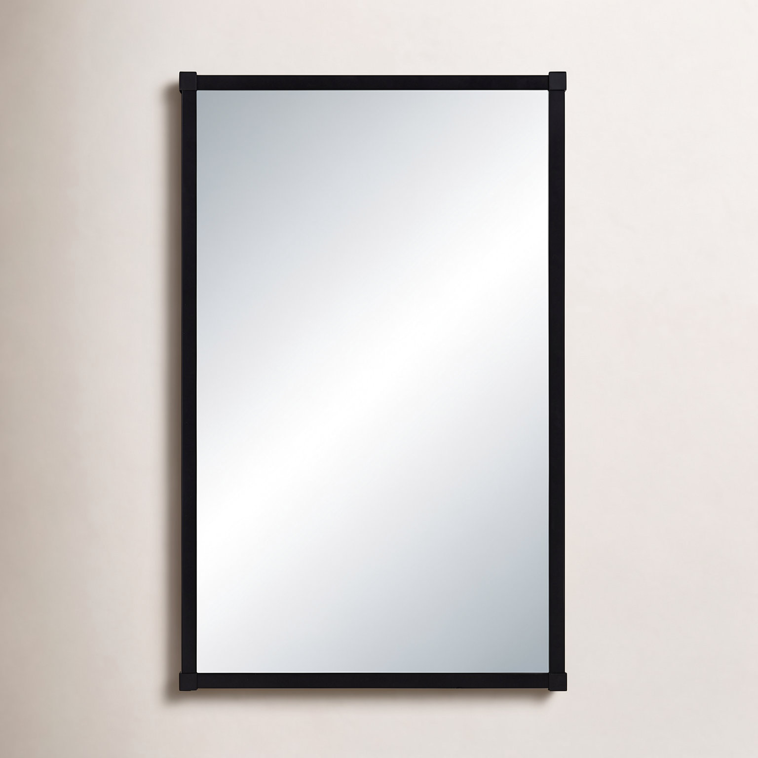 22" Accent Mirror, Matte Black