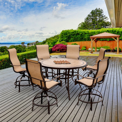 Alejando 6 - Person Patio Dining Set with Round Table