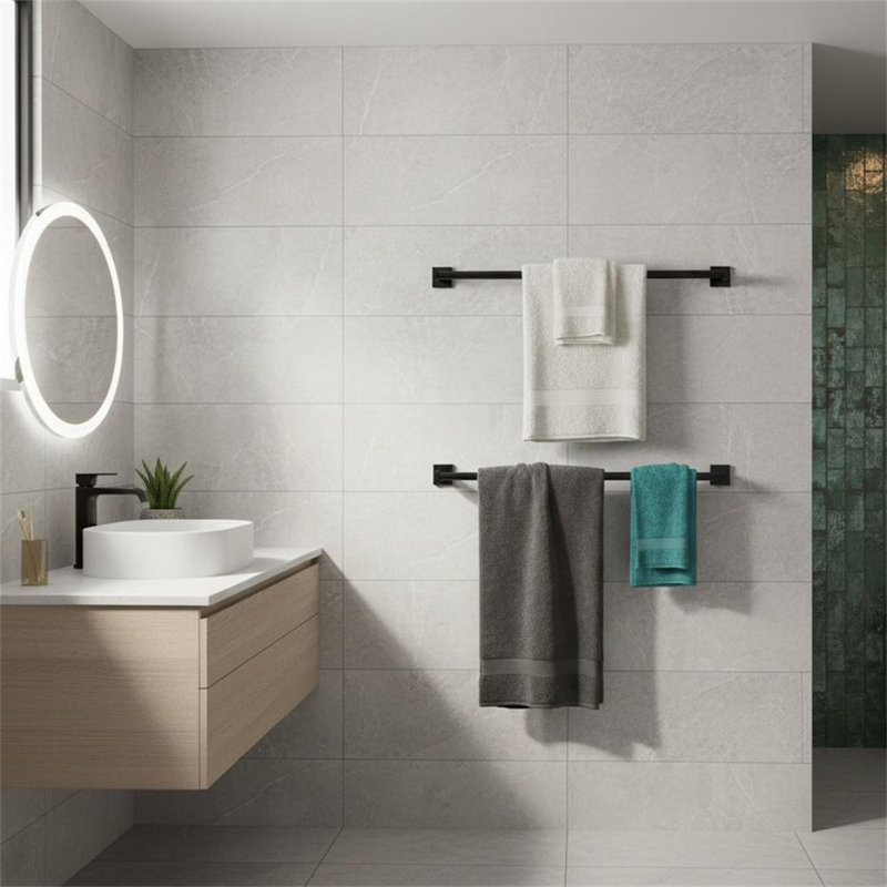 60cm 2 Wall Mounted Required Towel Bar