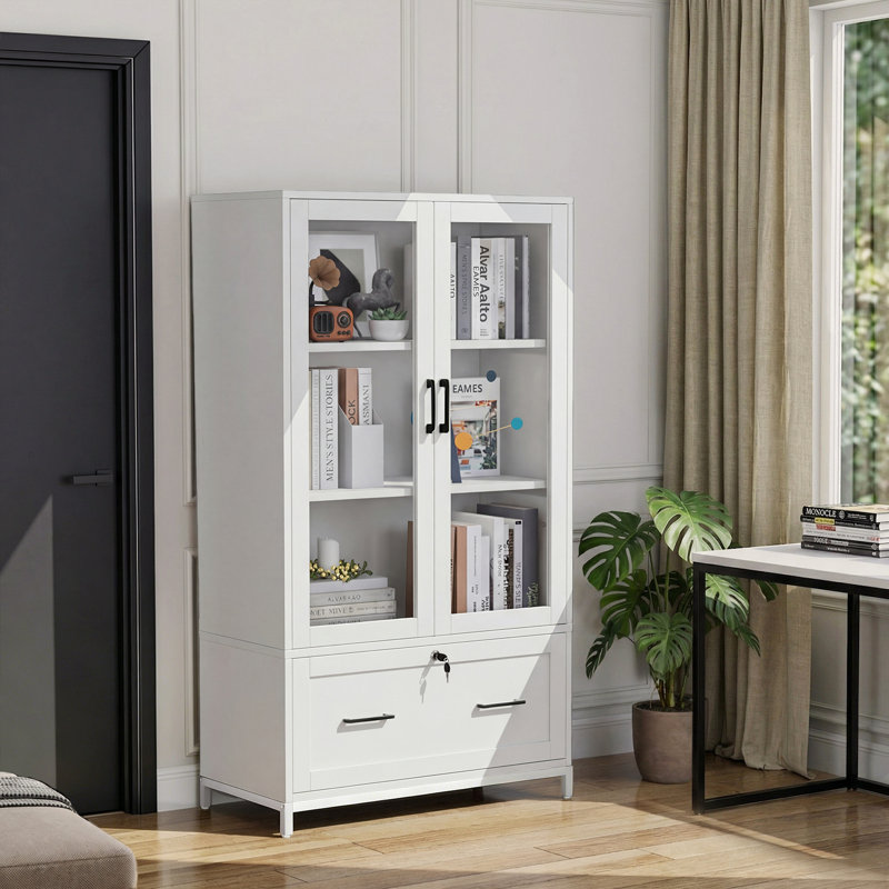 Classeur de 29,53 po de largeur Miesner, Blanc