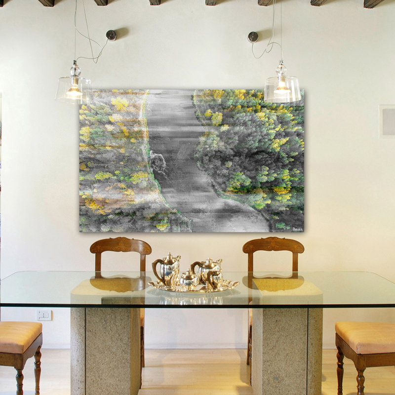 « river run » par parvez taj,, impression sur toile tendue, 24 po x 36 po