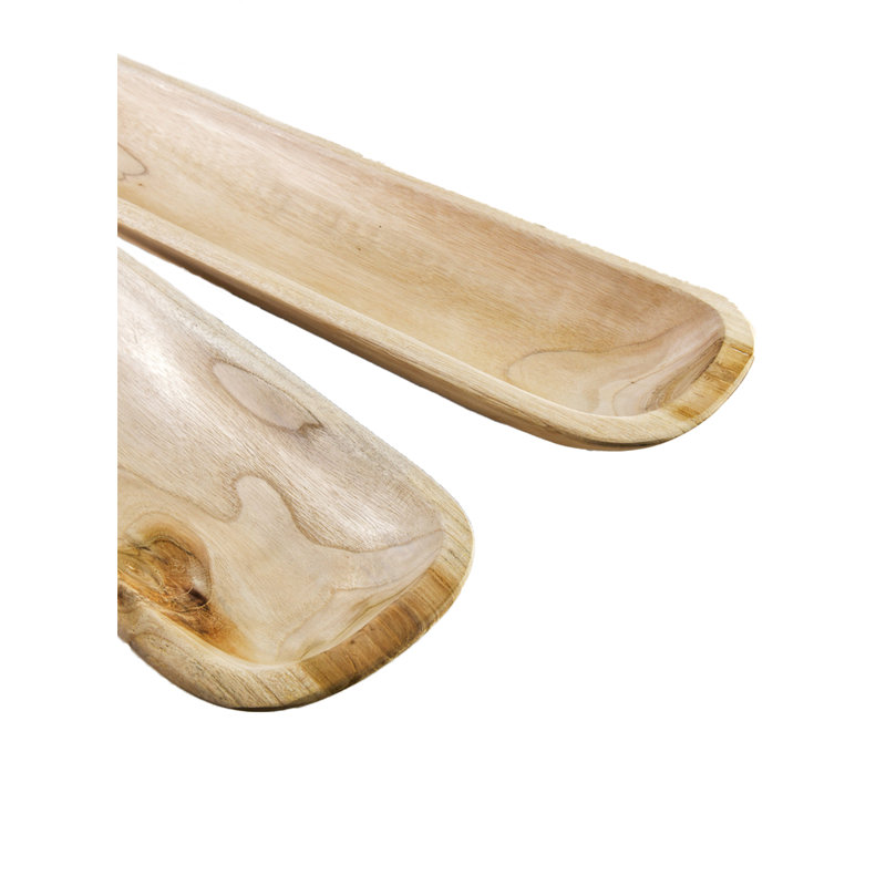 Plateau rectangulaire en bois naturel Millwood Pines - Centre de table élégant et polyvalent pour la décoration