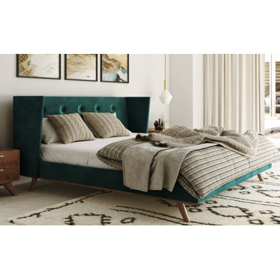 Lit plateforme tapissier Glynn