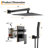 10-Inch Square Rain Shower System, High-Pressure Shower Head & Handle Set with Valve, All-Metal Trim-126439373