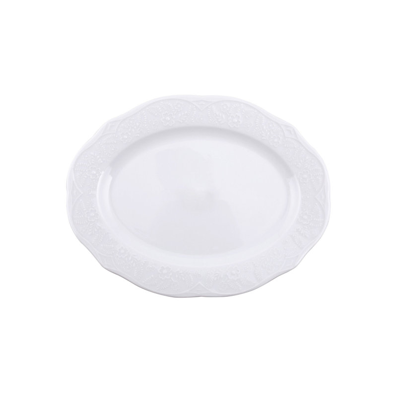 Mossley 83 Piece Porcelain China Dinnerware Set - Service for 6