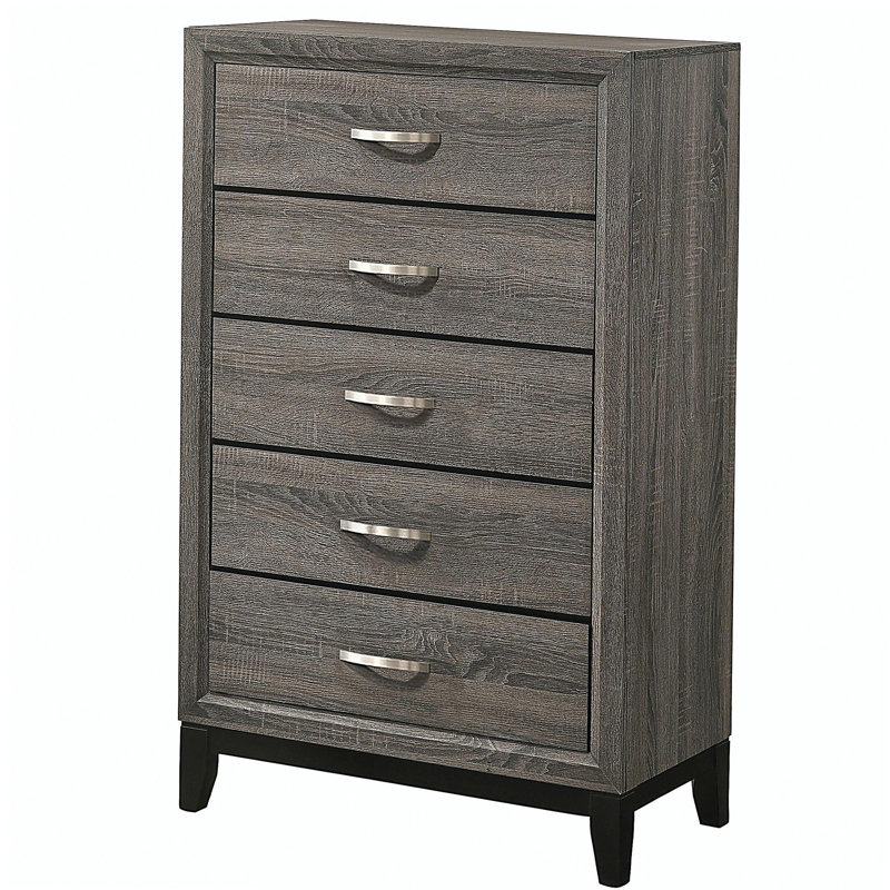 Gregory Grey Oak 5-Drawer Chest
