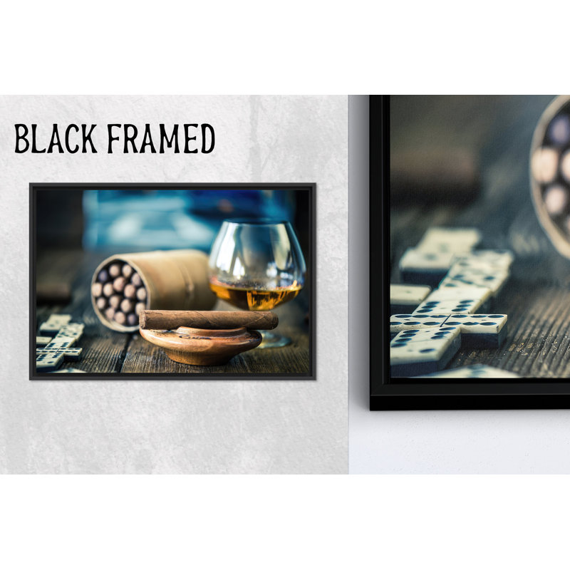 «Elegant Brandy Circle», reproduction d'art sur toile, toile de fond noire 1P, 35,5 po H x 47,3 po l