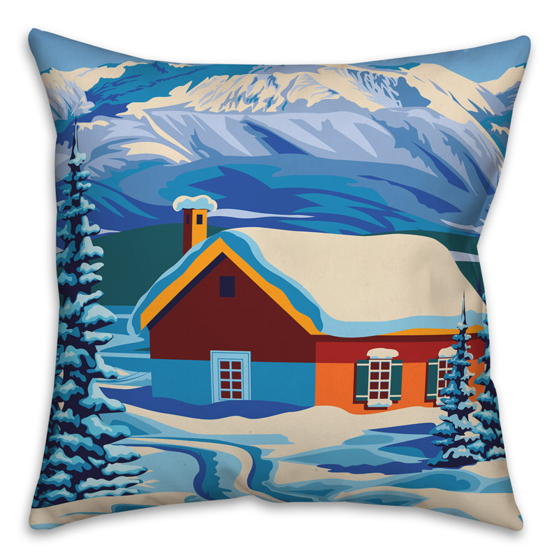  Housse et insert de coussin carré de nuit de nuit arctique, H 20 po x l 20 po x P 1,5 po